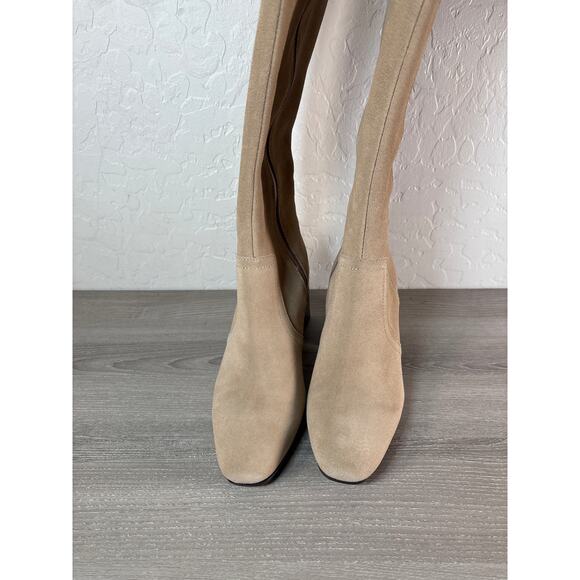 Blondo Women's 7 M Tessa Waterproof Knee-High Boots in Taupe Suede - Picture 4 of 8